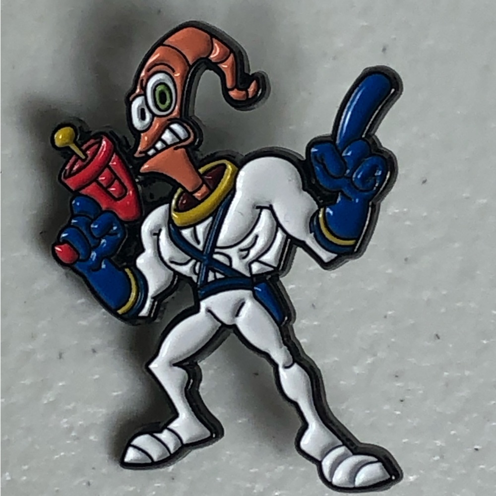 Earthworm Jim Hat Pin Lapel Video Game Gaming Hatpin Pins Hats Gamer